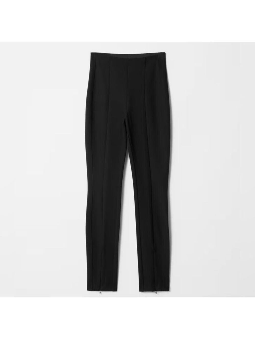 & OTHER STORIES Panelled Zip Cuff Black Leggings Elasticized waistband - Picture 6 of 14